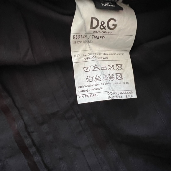 D&G Men’s Shirt ( size Small) like new - Picture 4 of 5